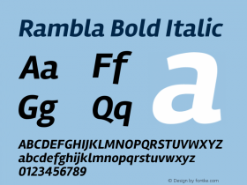 Rambla Version 1.0 Font Sample