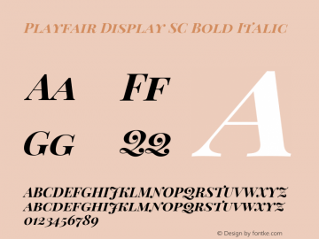 PlayfairDisplaySC Version 1.0 Font Sample