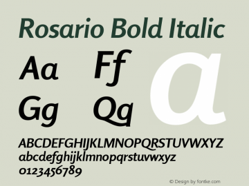 Rosario Version 1.0 Font Sample