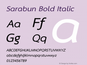 Sarabun Version 1.0 Font Sample