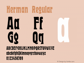 Herman Regular 1.0 Sat May 15 15:37:13 1999 Font Sample