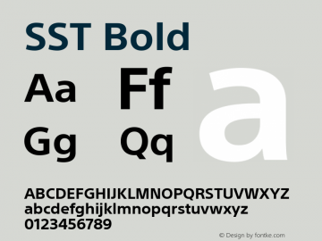 SST Bold Version 1.01, build 9, s3 Font Sample
