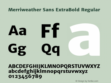 Merriweather Sans ExtraBold Regular 图片样张