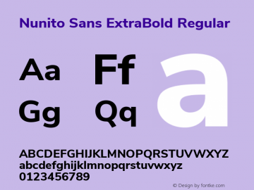 Nunito Sans ExtraBold Regular 图片样张