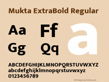 MuktaExtraBold Version 1.0图片样张