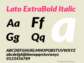 LatoExtraBold Version 1.0图片样张