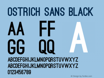 Ostrich Sans Black  Font Sample