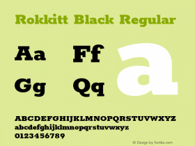 Rokkitt Black Regular  Font Sample