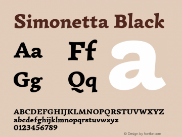 Simonetta Black  Font Sample