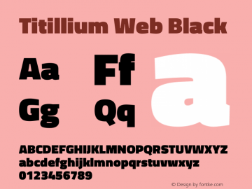 Titillium Web Black 图片样张