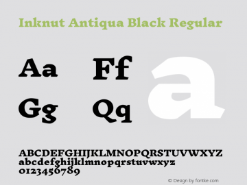 Inknut Antiqua Black Regular 图片样张