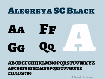 Alegreya SC Black  Font Sample