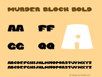 Murder Block Bold Version 1.00 October 31, 201图片样张