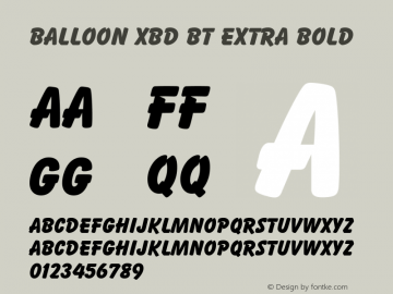 Balloon XBd BT Extra Bold mfgpctt-v4.4 Dec 10 1998图片样张