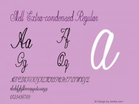 Skell-ExtracondensedRegular Version 1.000 Font Sample