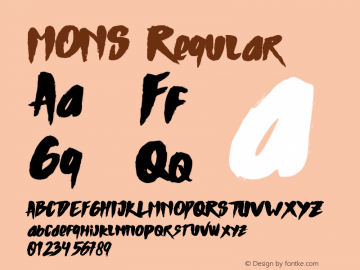 MONS Version 1.000;PS 001.001;hotconv 1.0.56 Font Sample