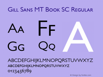 Gill Sans MT Book SC字体,GillSansMT-