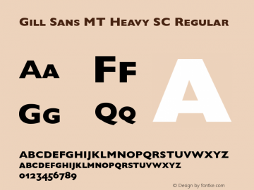 Gill Sans MT Heavy SC Version 2.10图片样张