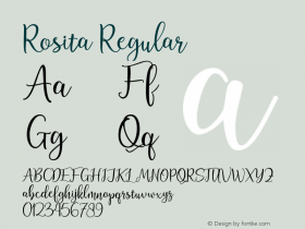 Rosita Version 001.001 Font Sample