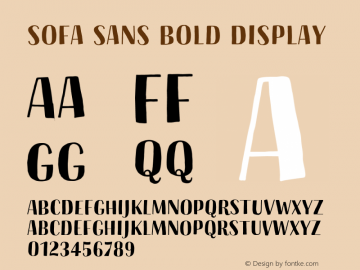 SofaSansHand-BoldDP Version 1.054;PS 001.054;hotconv 1.0.88;makeotf.lib2.5.64775 Font Sample