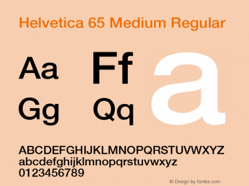 Helvetica 65 Medium 1998; 1.3图片样张