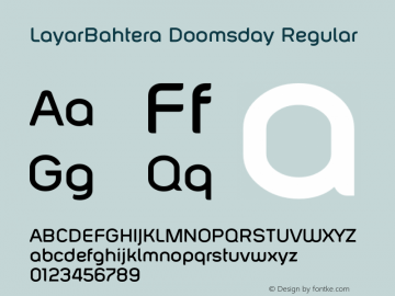 LayarBahteraDoomsday Version 0.00 April 15, 2010 Font Sample