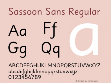 Sassoon Sans Version 001.003 Font Sample