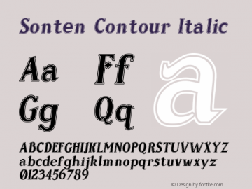 Sonten Contour-Italic Version 000.000图片样张