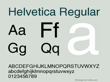 Helvetica 001.006 Font Sample