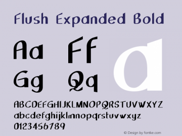 Flush-ExpandedBold Version 1.000图片样张