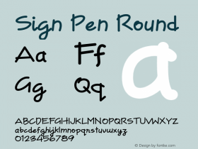 SignPen-Round M R I Khokon Font Sample