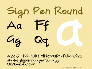 Sign Pen Round M R I Khokon Font Sample