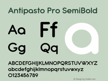 Antipasto Pro SemiBold Version 1.000图片样张