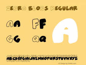 ZeBrA bLoBs Version 1.00 May 29, 2017, initial release Font Sample