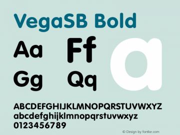 VegaSB-Bold Version 3.010 2014; ttfautohint (v0.96) -l 8 -r 50 -G 200 -x 14 -w 