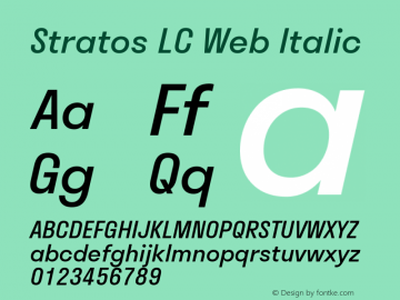 StratosLCWebItalic Version 1.0图片样张