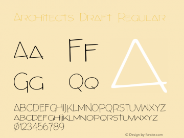 ArchitectsDraft Version 1.000 Font Sample