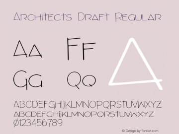 ArchitectsDraft Version 1.000 Font Sample