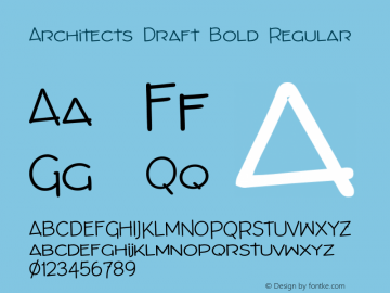ArchitectsDraftBold Version 1.000 Font Sample