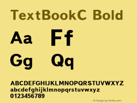 TextBookC Bold 001.000 Font Sample