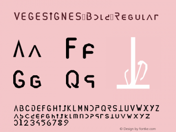 VEGESIGNES Bold Version 1.0 Font Sample