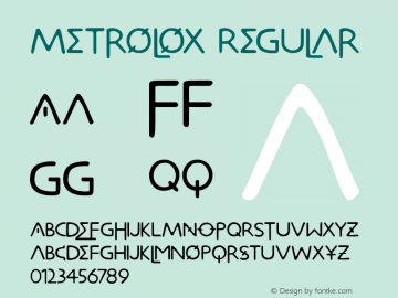 Metrolox Regular 1.0; 2000;图片样张