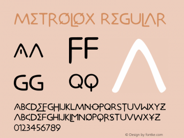 Metrolox Regular 1.0; 2000;图片样张