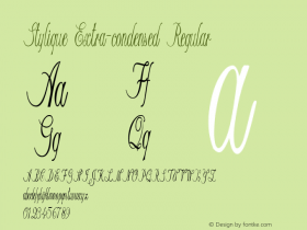 Stylique-ExtracondensedRegular Version 1.000 Font Sample