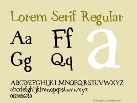 LoremSerif Version 1.000;PS 001.001;hotconv 1.0.56 Font Sample