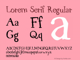 LoremSerif Version 1.000;PS 001.001;hotconv 1.0.56 Font Sample