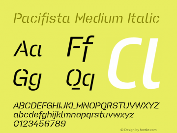 Pacifista Bold Italic Version 1.000图片样张