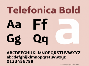 Telefonica Bold Version 2.035; ttfautohint (v1.4)图片样张