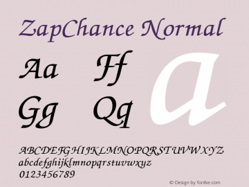 ZapChance Normal 1.0 Sat Sep 10 19:48:49 1994 Font Sample