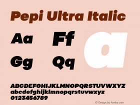 46fc9cbb011e9bfb - subset of Pepi Ultra Italic Version 1.000图片样张